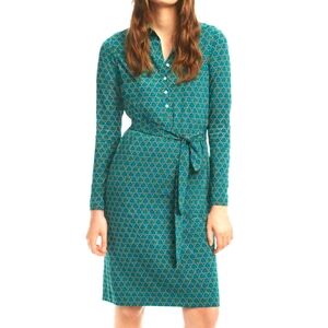 New Brooks Brothers Women's Trellis Print Knit Dress
